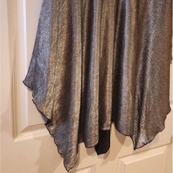 Donna Vinci shiny silver stretchy maxi skirt - Picture 3 of 7